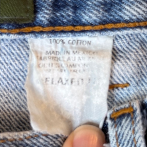 Eddie Bauer Vintage 90s Relaxed Fit Jeans 34x29 Light Wash - Picture 7 of 10